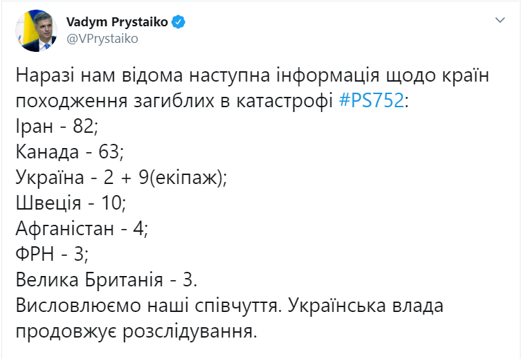 Украинский самолет МАУ разбился в Иране: что известно