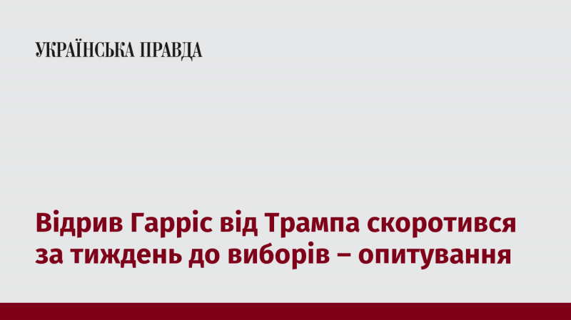 Відстань між Гарріс і Трампом зменшилася за тиждень до виборів, згідно з результатами опитувань.