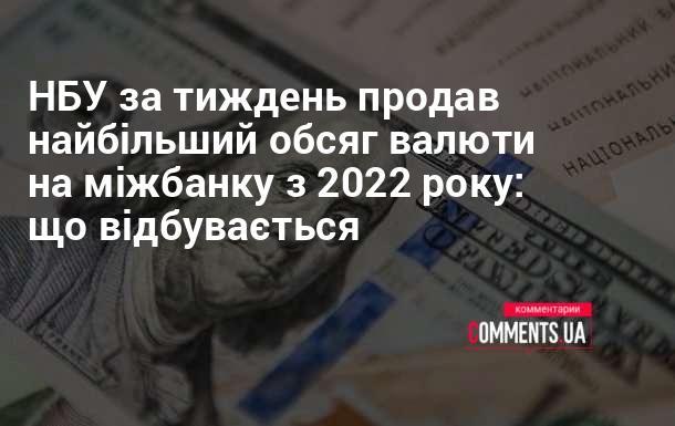 Протягом минулого тижня НБУ здійснив найбільшу продаж валютних коштів на міжбанківському ринку з 2022 року: що це означає?