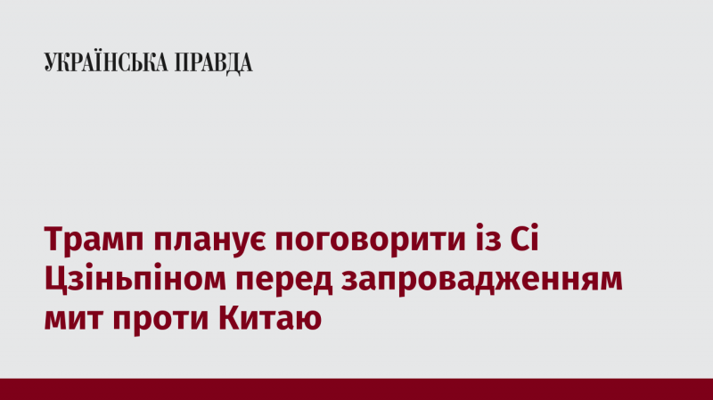 Трамп має намір провести переговори з Сі Цзіньпіном перед введенням мит на товари з Китаю.