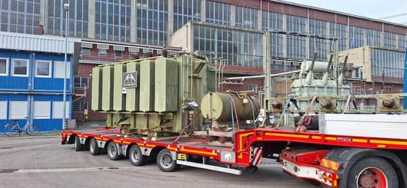 В Україну прибув трансформатор з німецької теплоелектростанції.